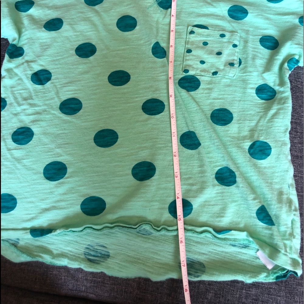 Super adorable Old Navy emerald polka dot shirt! - Picture 6 of 7